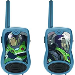 Lexibook, Buzz Lightyear, Talkie-Walkies 200m, Gioco di Comunicazione per Bambini, 2 canali di Comunicazione, Clip Cintura, a Pile, Grigio, TW12LY