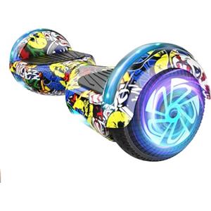SISIGAD Hoverboard 6.5 Pouces Overboard, Hover Board Gyropode Tout-Terrain, Bluetooth et LED Auto-équilibré électrique Auto-équilibrage pour Enfant et Adult