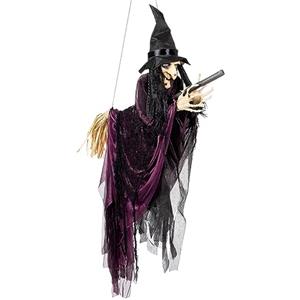 Boland 73091 - Strega volante, 65 cm, decorazione appesa per Halloween, decorazione per feste, decorazione horror per carnevale e feste a tema