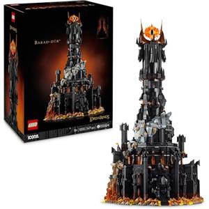LEGO Icons Il Signore degli Anelli: Barad-dûr, Modellino da Costruire della Fortezza e Torre di Sauron con Funzioni e Personaggi come Frodo, Sam e Gollum, Idea Regalo Uomo, Donna e Fan Adulti 10333