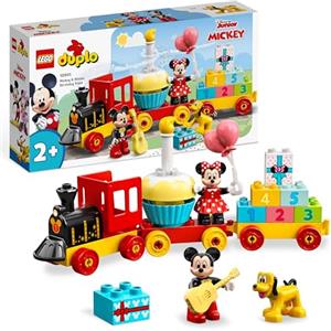 LEGO DUPLO | Disney Il Treno del Compleanno di Topolino e Minnie - Giocattolo per Bambine e Bambini da 2 Anni in su - Giochi Educativi con Mattoncini Numerati e 3 Personaggi - Idea Regalo - 10941