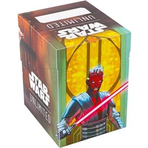 Gamegenic Asmodee Star Wars Unlimited Soft Crate - Full-Color Printed & Officially Licensed Durable Deck Box, Holds 60 Double-Sleeved Cards, TCGs And LCGs, Obi-WAN Kenobio/Darth Maul, Made by Gamegenic