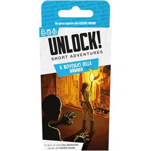 Asmodee - Unlock! Short Adventures, Il Risveglio della Mummia - Gioco da Tavolo con App, Escape Room, 1-6 Giocatori, 10+ Anni, Edizione in Italiano