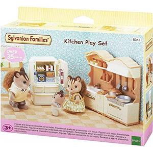 Sylvanian Families - Set Cucina Completo con Oltre 36 Accessori Dettagliati e Mobili per Casa delle Bambole - Modello 5341