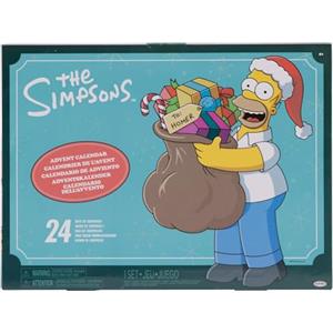 JAKKS Pacific, Calendario dell'Avvento dei Simpson 2024, 24 giorni di sorprese con personaggi misteriosi e accessori. Figure in scala di circa 3,8 cm, ottimo regalo per bambini e collezionisti