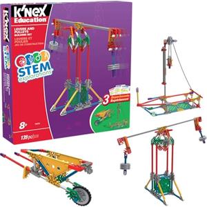 K'Nex Set Da Costruzione Pulegge ed Esplorazioni STEM, K'NEX Education, Basic Fun, 79319, giocattoli per costruzioni per bambini e bambine dagli 8 anni in su