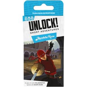 Asmodee: Unlock! Short Adventures: Maschera Rossa, Gioco da Tavolo di Enigmi, 10+ Anni, 1-6 Giocatori, Edizione in Italiano