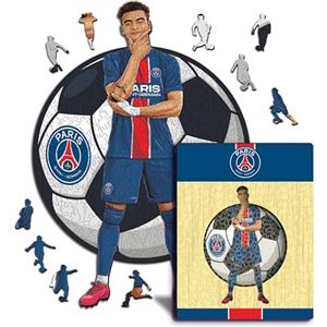 Iconic Puzzles - PSG, Désiré Doué, Puzzle di Legno con licenza ufficiale, 100% sostenibile, regalo per adulti e bambini, taglia M, 270 Pcs
