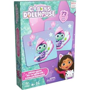Spin Master Games Editrice Giochi, La Casa delle Bambole di Gabby, Gioco del Memory tematizzato Casa delle Bambole di Gabby, Gioco di Carte per Stimolare la Memoria, Giochi per Bambini e Bambine, 4+ anni