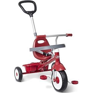 Radio Flyer 3-in-1 Stroll 'N Trike, triciclo rosso per bambini da 1,5 a 5 anni