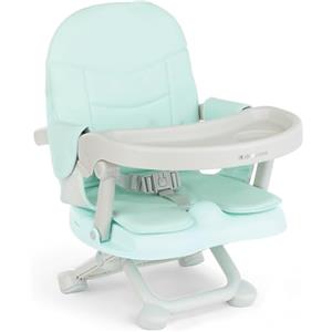 Kikka Boo KikkaBoo Sollevatore per sedia PAPPO, Booster fino a 36 mesi, sedile sollevatore pieghevole, vassoio rimovibile, seggiolone da viaggio portatile e regolabile, compatto, menta