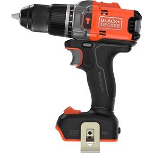 BLACK+DECKER 18V POWERCONNECT Trapano a Percussione a Batteria, Motore Senza Spazzole, Coppia 50 Nm, Mandrino Senza Chiave da 13 mm - Unità Senza Accessori, BLD683XN-XJ
