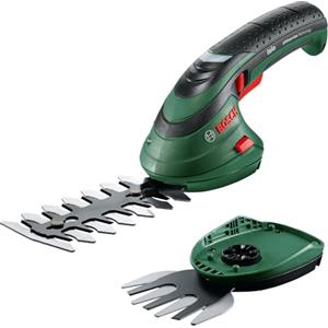 Bosch Set forbici per Erba a Batteria Isio (3.6 Volt, Lunghezza Lama 12 cm, Spessore di Taglio 8 mm)