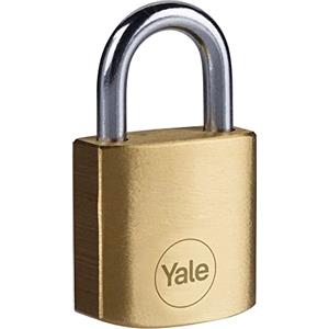 Yale Lucchetto in ottone Y110B/25/113/1 corpo 25mm, arco in acciaio, 3 chiavi