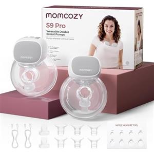 Momcozy S9 Pro Tiralatte Indossabile Aggiornato, Elettrico a Mani Libere con Display a LED, Portatile con 2 Modalità e 9 Livelli - 24mm