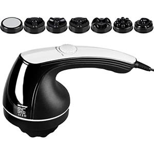 Poligono Massaggiatore Anticellulite Elettrico 7 in 1, Dotato di 7 Testine Intercambiabili, Portatile e Multiuso, Effetto Tonificante e Rassodante contro Cellulite e Grasso su Glutei e Gambe