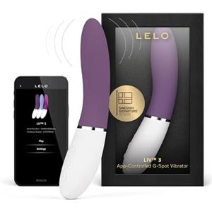 LELO LIV 3 Vibratore per il Punto G Controllato da App per Donne con 8 Modalità di Piacere e una Forma Curva, Plum