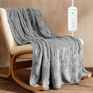 Ecliptron Coperta Termica 180x130 cm in Flanella, Coperta Riscaldante Elettrica con 9 Livelli & Timer 1-10H, Lavabile, Riscaldamento Rapido 150W, Morbida e Confortevole per 1-2 Persone Flanella soffice