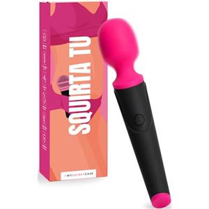 MySecretCase Masturbatore per Donna Vibratore Clitoride Magic Wand 19,5cm Vibratoreper Donna Grandi 10 Modalità di Vibrazione Sexytoysys Coppia Stimolatore per Clitoride Fucsia