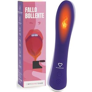 MySecretCase Vibratoreper Donna Professionale - Vibratore Sextoys Riscaldato Per Donne, Dildo Massaggiatore Per Coppia Caldo, Vibratori Sessuali Per Coppie Riscaldante Lui e Lei (Viola)