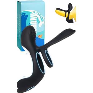 MySecretCase Anello Pene Cockring - Anello Vibrante per Lui e Lei, Vibratore Per Uomo Telecomandato via App, Anelli Pene Sextoy, Stimolatore Fallico Coppia (Nero)