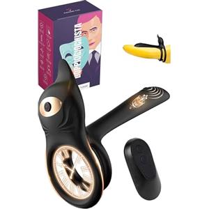 MySecretCase Anello Vibrante per Lui Cock Ring 9 Modalità Vibrazione Sexytoysys Coppia Stimolatore Clitoride Anello Pene Lui Effetto Ritardante Vibratoriper Coppia Vibratore per Uomo Masturbatore Uomo