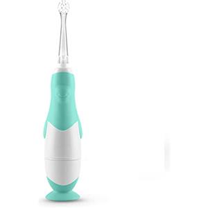 Generico Simpletek - Spazzolino Elettrico Portatile Per Bambini A Pile | Impermeabile 4 Testine Con Punta Per Massaggio Gengivale