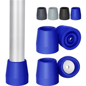 supregear Walker Tips, 4 Pezzi Puntali di Ricambio Universali per Deambulatori con Albero da 25 mm Accessorio per Deambulatori Senza attrezzi, 2 Paia in Blu