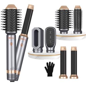 Ukliss Styler aria, Spazzola per capelli 6 in 1, 1000w Phon Capelli, 3 Regolazione Della Temperature, Ferro Arricciacapelli ad Aria, Spazzola per Capelli