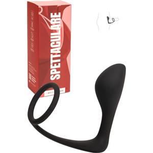 MySecretCase Plug Anale con Anello Pene Stimolatore Prostata per Lui Cock Ring Plug Anale-Dilatore Uomo Donna in Silicone 2 in 1 Butt Plug Dildo Anale Sexytoysys Coppia Waterproof