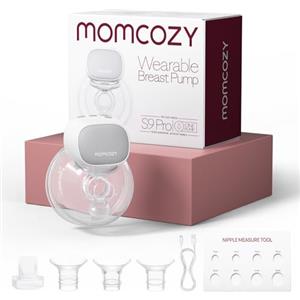 Momcozy S9 Pro Tiralatte Indossabile Aggiornato, Elettrico a Mani Libere con Display a LED, Portatile con 2 Modalità e 9 Livelli - 24mm