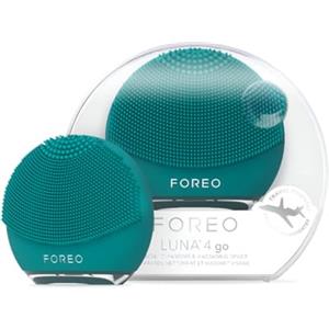 FOREO LUNA 4 go, spazzola per pulizia viso e massaggio viso rassodante, Favorisce l'assorbimento delle formule di skincare, Dispositivo da viaggio, Per tutti i tipi di pelle, Evergreen