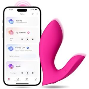 LOVENSE Flexer Vibratori a Farfalla con Telecomando, Vibratore Bluetooth Portatile per Donna, Modalità di Vibrazione Personalizzate illimitate, Sex Toys per Coppie Donna