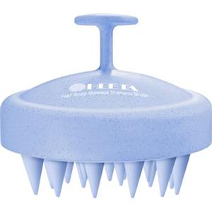 HEETA Spazzola massaggiante per cuoio capelluto, spazzola per massaggio alla testa con setole morbide in silicone, spazzole per massaggio per capelli per la cura dei capelli, rilassa il cuoio, blu
