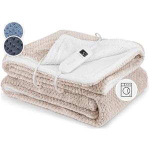 Klarstein Matrimoniale XL, Coperta Termica Elettrica 180 x 130 cm, Scaldaletto Matrimoniale Elettrico 9 Livelli di Temperatura, Lavabile in Lavatrice, Coperta Elettrica per Letto e Divano
