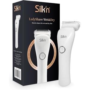 SILK'N LSW1PE1001 Rasoio elettrico per donne, Con testina regolapeli, LadyShave Wet&Dry, colore Verde, 5 x 3 x 17 cm