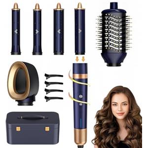 Cweixi Air Styler e Asciugacapelli 6 in 1 con Air Arricciacapelli e Spazzola Asciugacapelli, Spazzola Lisciante per Capelli Ricci, Voluminosi o Lisciati con Cura Ionica
