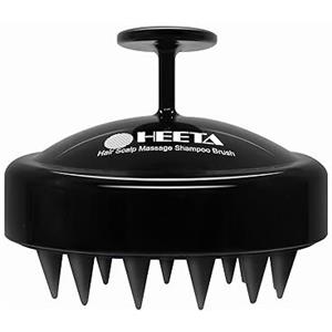 HEETA Spazzola massaggiante per cuoio capelluto per capelli bagnati e asciutti, spazzola per massaggio alla testa, spazzola per capelli con testa in silicone morbida per peeling e massaggio alla