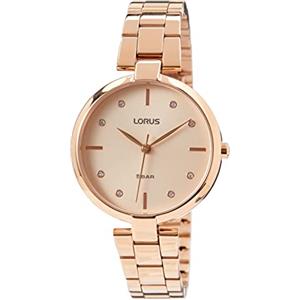Seiko Lorus RG240VX9 - Orologio da donna al quarzo, con cinturino in metallo, oro rosa, Bracciale