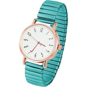 AOOSU Orologio Analogico, Orologio Elastico con Cinturino in Metallo, Orologios da Polso Digitale da Donna (Verde)