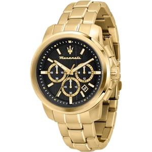 Maserati Orologio da uomo, Collezione Successo, cronografo, in acciaio e PVD oro giallo - R8873621013