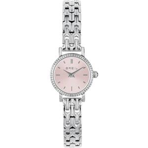 Breil, Collezione Darling, Orologio Donna in Acciaio, Bracciale in Maglia Milanese, Quadrante Rosa con Finitura Sunray, Lunetta Decorata, Lunghezza Regolabile 13.5-19 cm, Cassa 18 mm, Color Silver