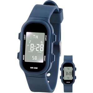 Juboos Orologi digitali Kids per ragazzi e ragazze dai 7 ai 16 anni, orologio sportivo impermeabile 3ATM con luce notturna, sveglia e cronometro