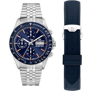 Philip Watch Orologio Uomo in Acciaio, Automatico, Cronografo, Analogico, 42 mm, Collezione CARIBE SPORT, Special Pack - R8243607027