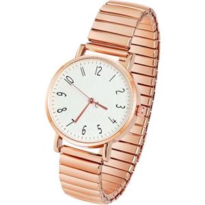 AOOSU Orologio Analogico, Orologio Elastico con Cinturino in Metallo, Orologios da Polso Digitale da Donna (Oro)