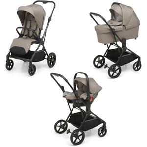 Foppapedretti Spritz I-Size, Sistema Modulare Combinato per Bambini, Navicella Passeggino e Seggiolino auto I-Size, Vanilla