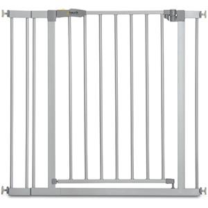 hauck Stop N Safe 2, Grigio - Cancelletto di Sicurezza Bambini e Cani per Apertura 84 - 89 cm - Barriera Porta e Scala con Chiusura Manuale, Montaggio a Pressione, Senza Fori - Solo da Interno Casa