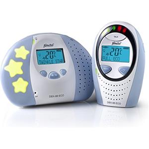 Alecto bambino DBX-88 ECO DECT Baby Monitor Audio Babyphone con Connessione sicura - Visualizzazione della temperatura - Ninne nanne - VOX - Lingua di visualizzazione IT - Blu