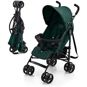 kk Kinderkraft Kinderkraft TIK Passeggino Leggero, Solo 6,5 Kg, Passeggino a ombrello Passeggino Da Viaggio, Facile Da Piegare, Schienale Regolabile In Posizione Sdraiata, Copertura Antipioggia, Verde