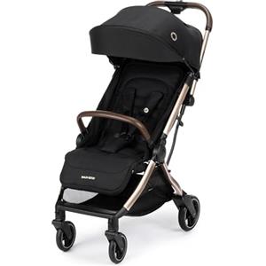 Maxi-Cosi Eva3, Passeggino per Bambini 0-4 anni (22 kg), Passeggino Leggero e Compatto, Reclinabile 3 Posizioni, Passeggino da Viaggio Chiusura Automatica, Tracolla, Essential Black Champagne